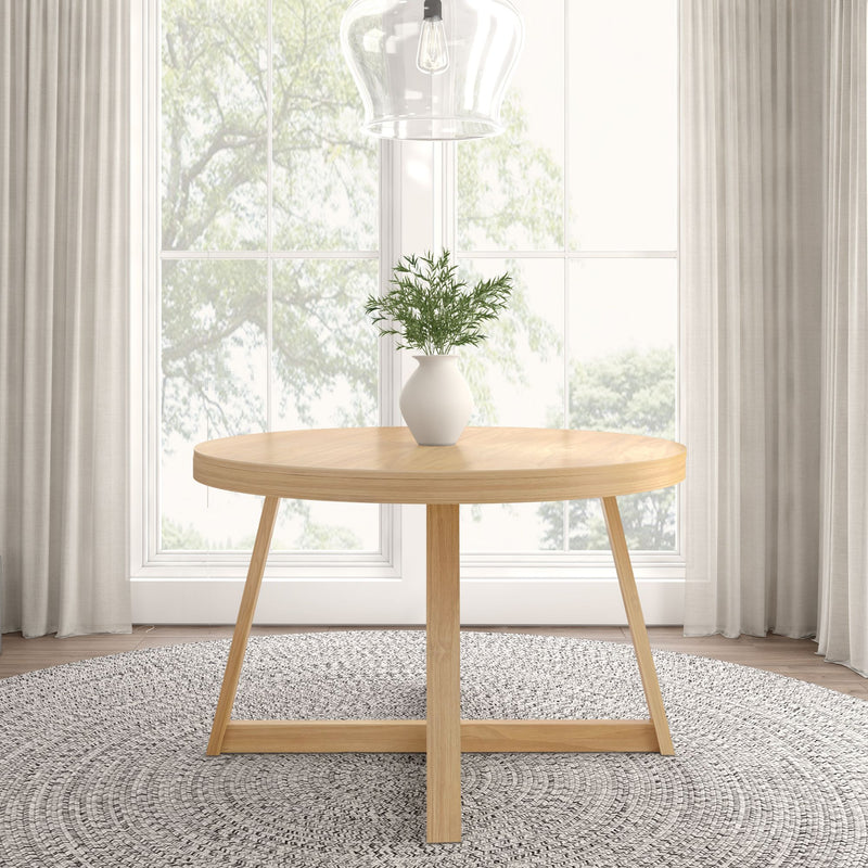 2800306000-150 : Dining Table Classic Round Dining Table (47in / 1194mm), Blonde Wirebrush