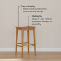 2800328000-007 : Bar Chair Smythe Stool Bar Height (30in), Pecan