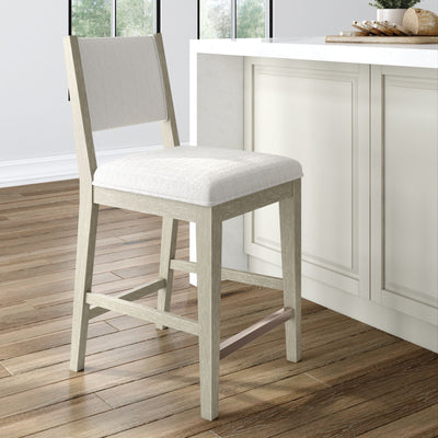 2800334000-412 : Counter Chair Sereno Stool Counter Height (24in), Antique White/Ivory Cushion