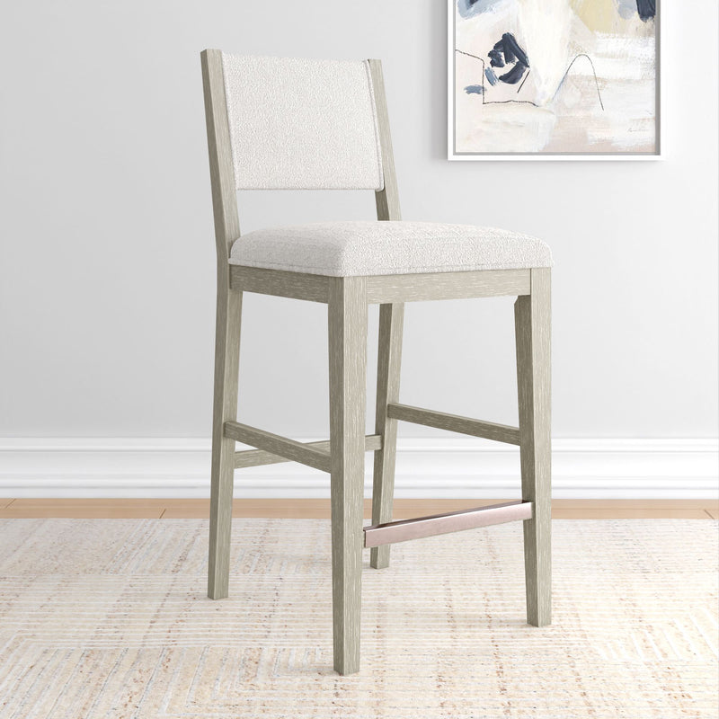 2800335000-412 : Bar Chair Sereno Stool Bar Height (30in), Antique White/Ivory Cushion