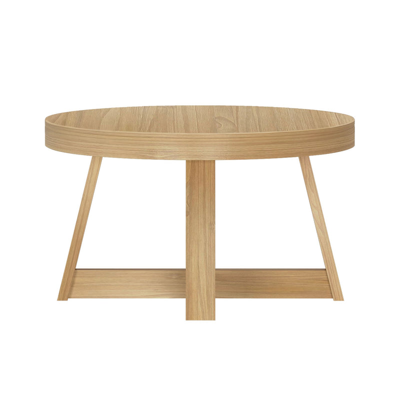 2800501000-150 : Coffee Table Classic Round Coffee Table (30in x 30in / 760mm x 760mm), Blonde Wirebrush