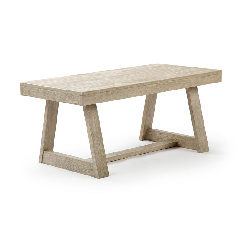 2800505000-199 : Coffee Table Classic Rectangular Coffee Table (40in x 20in / 1020mm x 510mm), Seashell Wirebrush