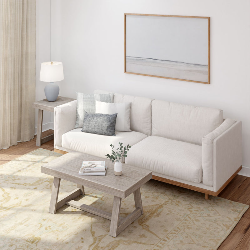 2800505000-199 : Coffee Table Classic Rectangular Coffee Table (40in x 20in / 1020mm x 510mm), Seashell Wirebrush