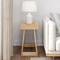 2800514000-150 : Side Table Classic Rectangular Side Table (25in x 15in / 630mm x 375mm), Blonde Wirebrush