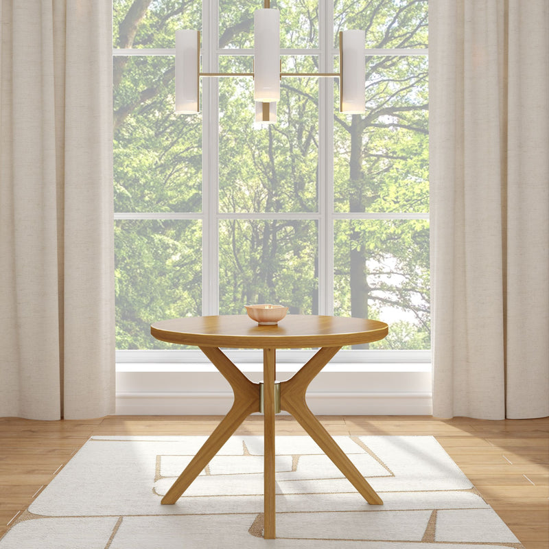 2900305000-007 : Dining Table Verso Round Dining Table (38in x 38in / 966mm x 966mm), Pecan