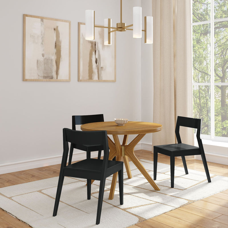 2900305000-007 : Dining Table Verso Round Dining Table (38in x 38in / 966mm x 966mm), Pecan