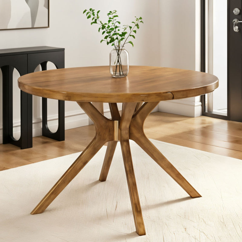 2900306000-007 : Dining Table Verso Round Dining Table (47in x 47in / 1194mm xm 1194mm), Pecan