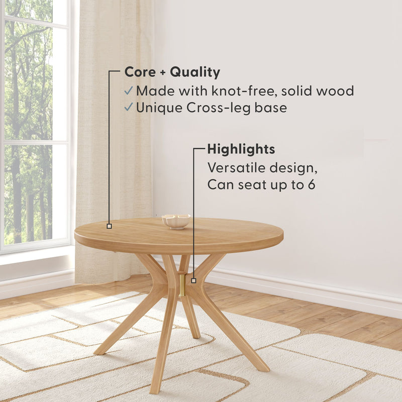 2900306000-010 : Dining Table Verso Round Dining Table (47in x 47in / 1194mm x 1194mm), Blonde