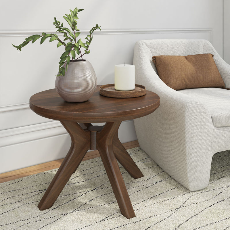 2900500000-008 : Side Table Verso Round Side Table (24in x 24in / 610mm x 610mm), Walnut