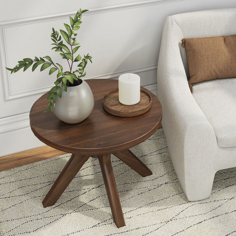 2900500000-008 : Side Table Verso Round Side Table (24in x 24in / 610mm x 610mm), Walnut