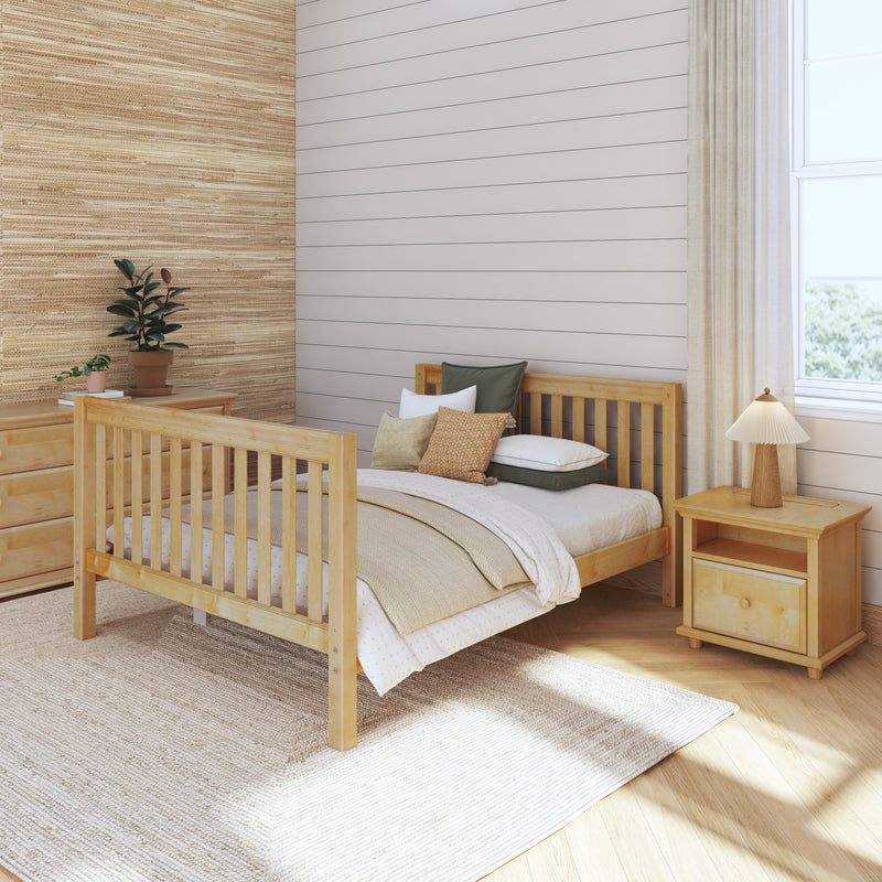 3060 XL NS : Starter Bed Natural Birch Queen Starter Bed, High Slats/High Slats