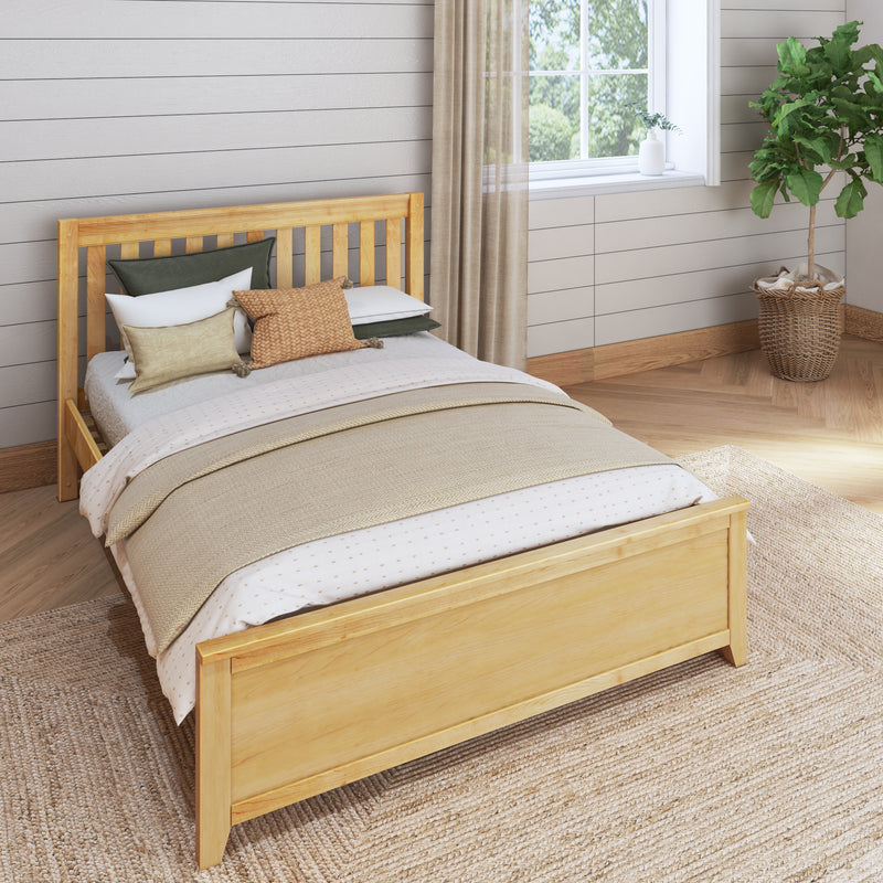 3160 XL UU NS : Starter Bed Queen Traditional Bed with Underbed Dresser, Slat, Natural