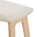 3600353500-413 : Bar Chair Beryl Upholstered Bar Height Stool (30in), Blonde/Sesame PU Leather