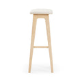 3600353500-413 : Bar Chair Beryl Upholstered Bar Height Stool (30in), Blonde/Sesame PU Leather