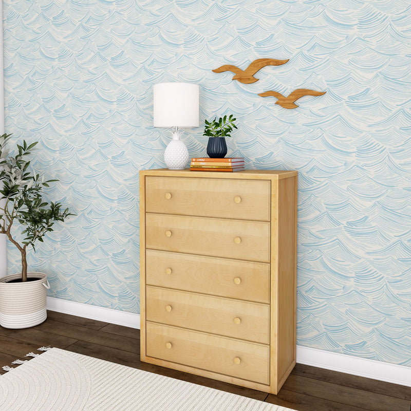 4550-001 : Dresser 5 Drawer Dresser, Natural