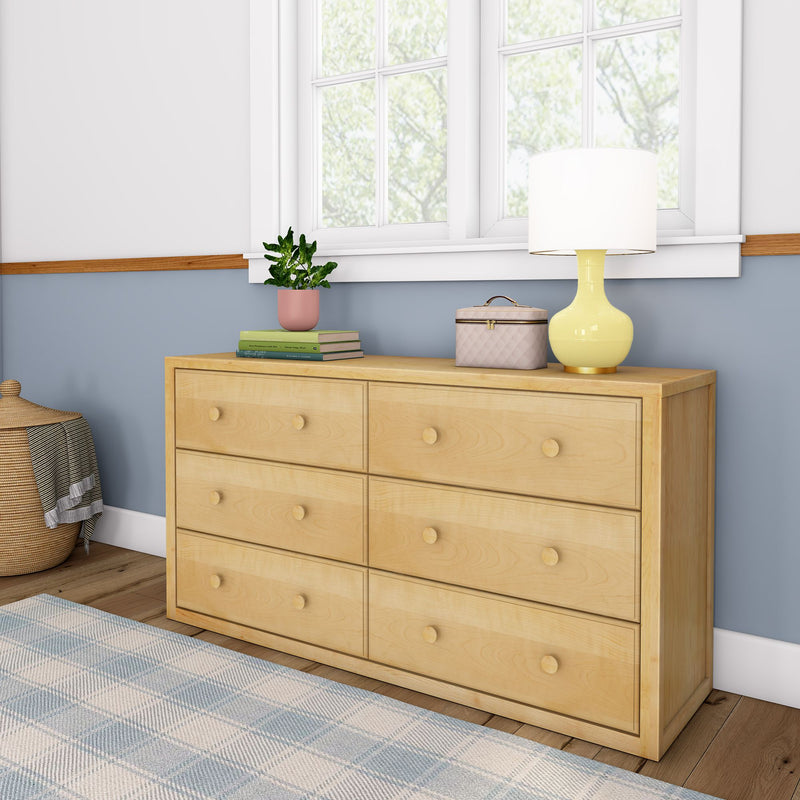 4560-001 : Dresser 6 Drawer Dresser, Natural