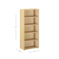 4655-001 : Bookcase High Bookcase, Natural- 22.5"