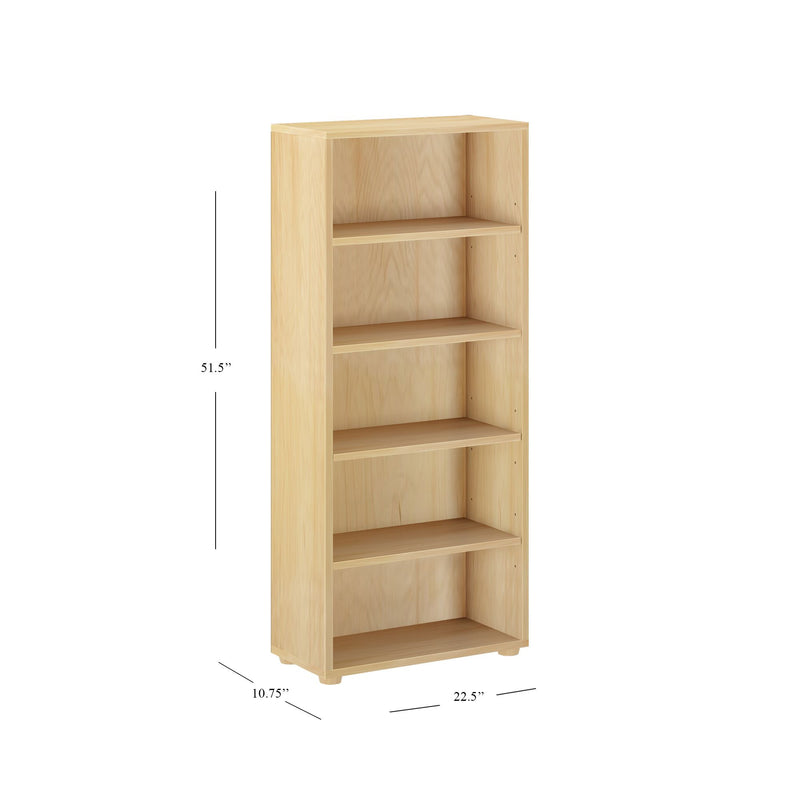 4655-001 : Bookcase High Bookcase, Natural- 22.5"