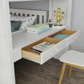 71-801-002 : Bunk Beds Full over Twin L-Shaped Bunk with Desk + Storage, White