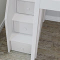 71-850-002 : Loft Beds Full-Size Loft with Staircase + Storage, White