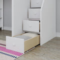 71-850-002 : Loft Beds Full-Size Loft with Staircase + Storage, White