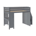 71-860-121 : Loft Beds Full-Size Loft with Staircase + Desk, Grey