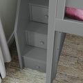 71-860-121 : Loft Beds Full-Size Loft with Staircase + Desk, Grey