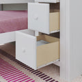 71-871-002 : Bunk Beds Full over Twin L-Shaped Bunk with Staircase + Desk + Storage, White