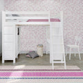 71-900-002 : Loft Beds Loft Bed Storage Study, White