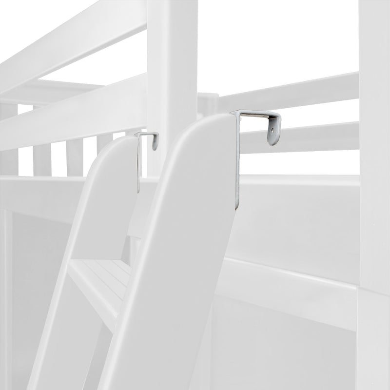 71-900-002 : Loft Beds Loft Bed Storage Study, White