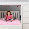 71-901-002 : Loft Beds Loft Bed Storage Study + Twin Bed, White