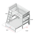 71-912-002 : Loft Beds All in One Study Loft Bed + Full Bed, White