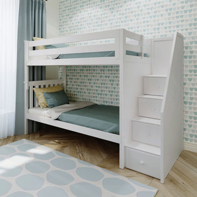 71-982-002 : Bunk Beds Twin/Twin Staircase Bunk, White