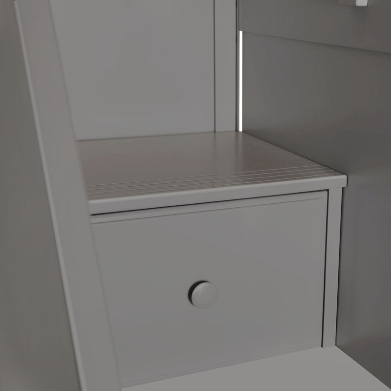 71-983-121 : Bunk Beds Twin/Full Staircase Bunk, Grey