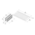 710001-007 :  Jackpot Slat Bed End Set incl. Slat Roll, Pecan
