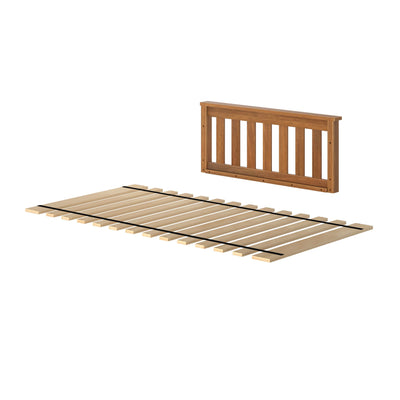 710031-007 :  Jackpot Slat Staircase Bed End  incl. Slat Roll, Pecan