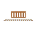 710031-007 :  Jackpot Slat Staircase Bed End  incl. Slat Roll, Pecan