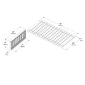 710031-007 :  Jackpot Slat Staircase Bed End  incl. Slat Roll, Pecan