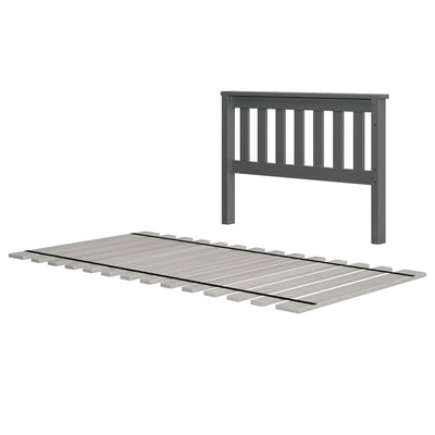 710061-121 : Component Low Upper Twin Bed-End w/ Slats, Grey