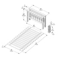 710101-007 :  Jackpot Slat Twin/Twin Low Bed Ends w/Twin Slat Roll, Pecan