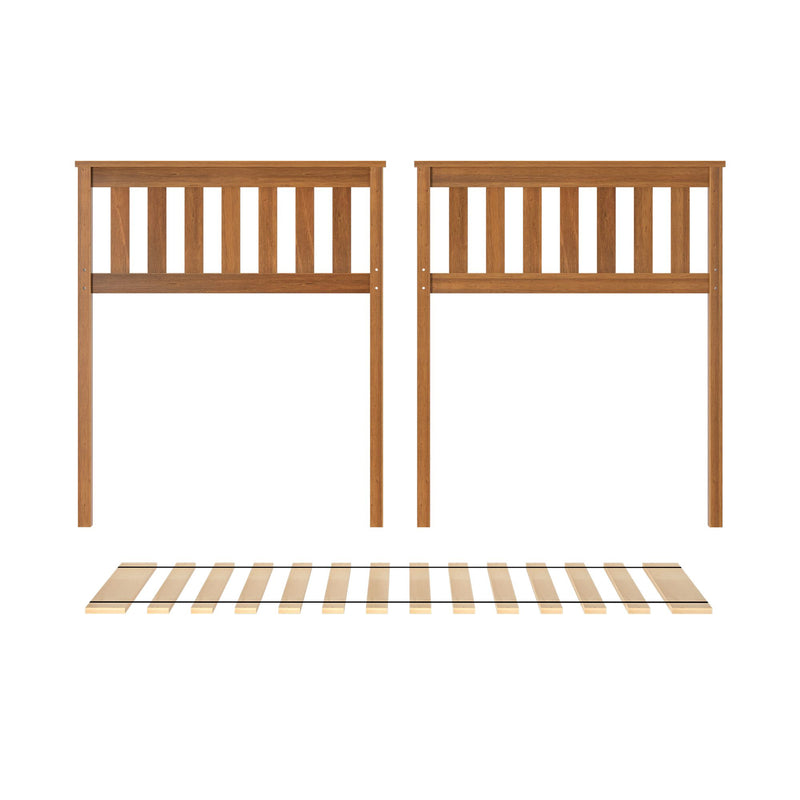 710111-007 :  Jackpot Slat Low Loft Bed Ends & Slat Roll, Pecan