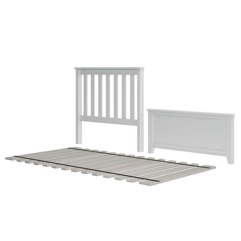 710131-002 : Component Twin Slat HeadBoard & FootPanel incl. Slat Roll, White