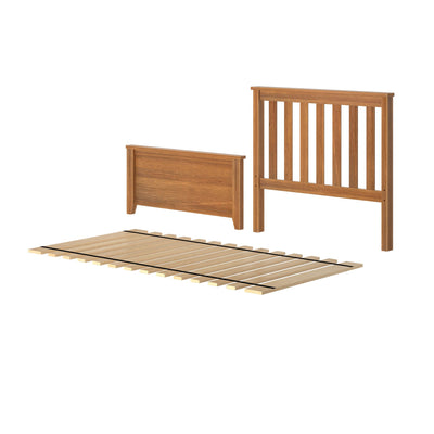 710131-007 :  Jackpot Twin Slat HeadBoard & FootPanel incl. Slat Roll, Pecan