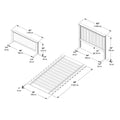 710131-007 :  Jackpot Twin Slat HeadBoard & FootPanel incl. Slat Roll, Pecan