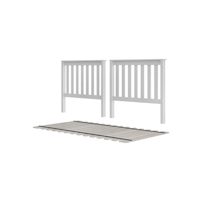 710151-002 : Component Slat Twin over Twin High Bed Ends w/ Twin Slats Roll, White