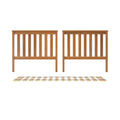 710151-007 :  Jackpot Slat Twin/Twin High Bed Ends w/Twin Slats Roll, Pecan