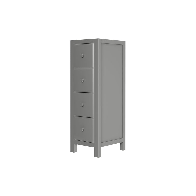 710240-121 : Component Narrow 4 Drawer Dresser, Grey
