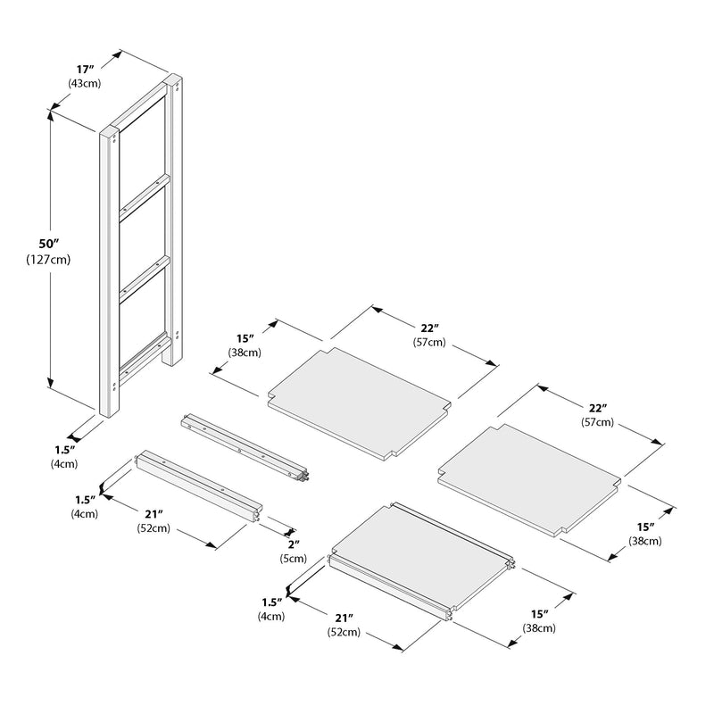 710241-007 :  Jackpot Narrow Bookcase, Pecan