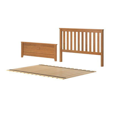 710331-007 :  Jackpot Full Slat HeadBoard & FootPanel incl. Slat Roll, Pecan