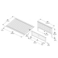 710331-007 :  Jackpot Full Slat HeadBoard & FootPanel incl. Slat Roll, Pecan